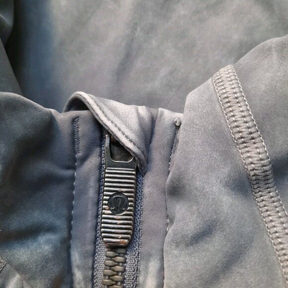 Lululemon Define Jacket Womens 8 Gray Garment Dye Washed Luna Luxtreme Fitted - Picture 9 of 12